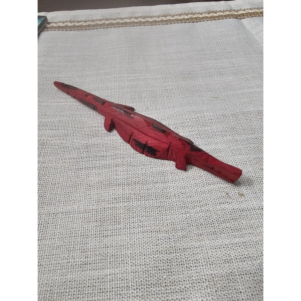 Vintage Wooden, Hand Carved Alligator/crocodile  Folk Art